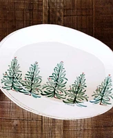 Vietri Lastra Holiday Large Oval Platter