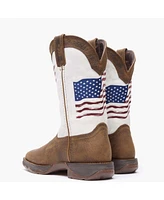 Lady Rebel by Durango Women's Distressed Flag Embroidery Western Boot