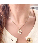The Lovery Large Gold Open Clover Charm 14K Gold