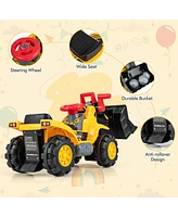 Kids Ride On Bulldozer Toy Play Truck with Adjustable Bucket Aged 3+ Years Old