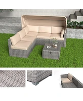 Mondawe 6 Pieces Patio Furniture Sets for Garden Poolside Backyard-3