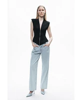 Nocturne Women's Zipper Design Blouse
