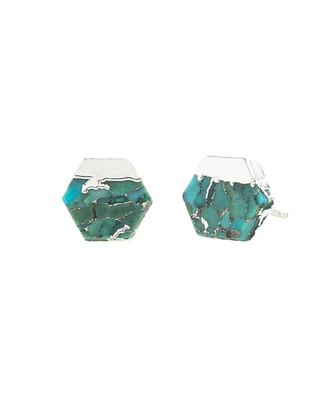 Oasis Studs in Silver