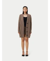 Gobi Cashmere Women's Button-Up Relaxed Fit Cardigan