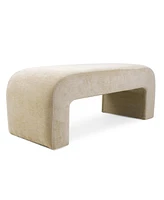 47" Velvet Upholstered Waterfall Bench, Modern Bed Bench for Living Room or Entryway-Maison Boucle