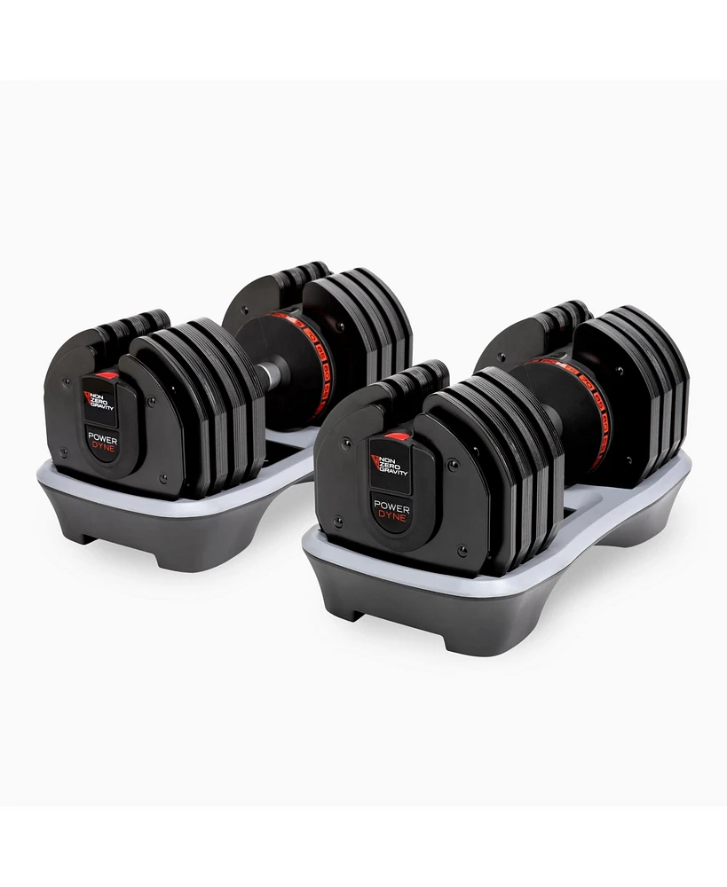 Nonzero Gravity PowerDyne Adjustable Dumbbell Weights (Coal 80lbs (Set of 2))