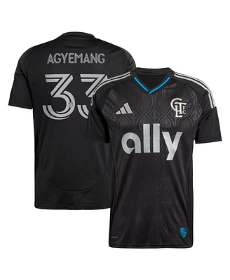 Adidas Men's Patrick Agyemang Black Charlotte Fc 2025 Fortress Kit Replica Player Jersey