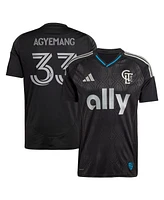 Adidas Men's Patrick Agyemang Black Charlotte Fc 2025 Fortress Kit Replica Player Jersey