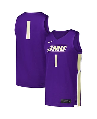 Nike Men's 1 Purple James Madison Dukes Replica Basketball Jersey
