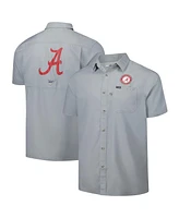 Columbia Men's Gray Alabama Crimson Tide Pfg Slack Omni-Shade Button-Up Camp Shirt