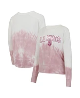 Concepts Sport Women's Pink/White Los Angeles Kings Orchard Tie-Dye Long Sleeve T-Shirt
