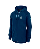 Fanatics Women's Deep Sea Blue Seattle Kraken Authentic Pro Rink Fleece Full-Zip Jacket