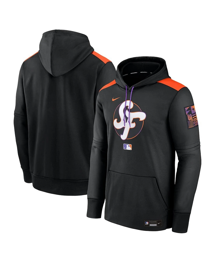 Nike Men's Black San Francisco Giants 2025 City Connect Authentic Collection Performance Pullover Hoodie