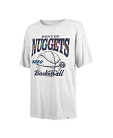 '47 Brand Women's White Denver Nuggets City Edition Down Court Sadie T-Shirt
