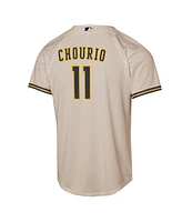 Nike Big Boys and Girls Jackson Chourio Cream Milwaukee Brewers Home Replica Player Jersey