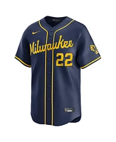 Nike Men's Christian Yelich Navy Milwaukee Brewers Alternate Limited Jersey