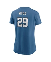 Nike Women's James Wood Blue Washington Nationals 2025 City Connect Fuse Name Number 2.0 T-Shirt
