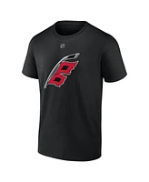 Fanatics Men's Mikko Rantanen Black Carolina Hurricanes Authentic Stack Name Number T-Shirt