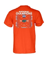 Blue 84 Men's Orange Florida Gators 2025 Ncaa Basketball National Champions Bracket T-Shirt