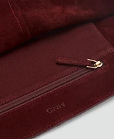 Mango Women's Suede Shopper Bag