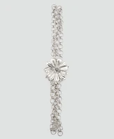 Mango Women's Metal Chain Flower Belt