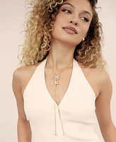 Ettika Metal Moderna Bolo Necklace