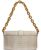 Donna Karan Valley Stream Embossed Croco Shoulder