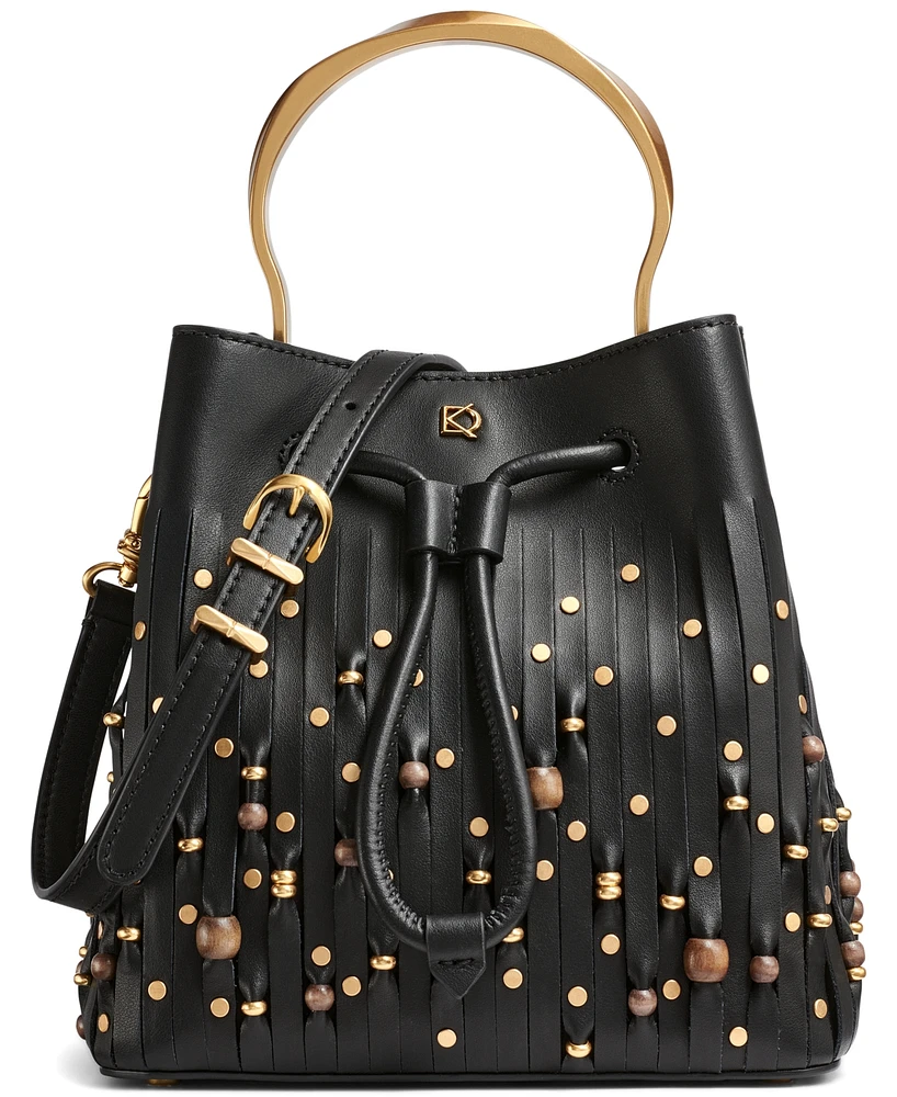 Donna Karan New York Lawrence Beaded Laser-cut Mini Bucket Bag