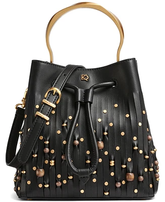 Donna Karan New York Lawrence Beaded Laser-cut Mini Bucket Bag