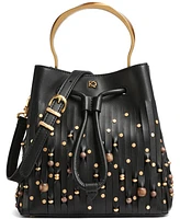 Donna Karan New York Lawrence Beaded Laser-cut Mini Bucket Bag