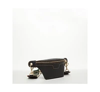 Susu Chest Sling Bag Shoulder Sling Bag Small Black Handbag Leather Crossbody Sling Bag