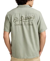 Lucky Brand Men's Vice Short Sleeve Button-Front Graphic Camp Shirt