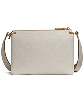 Donna Karan Glenwood Zippered Leather Crossbody with Tassel Detail