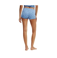 Cotton On Women's Rib Lace Ruched Boyshort