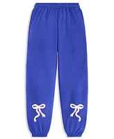With Jules Big Girls Bow-Graphic Jogger Sweatpants