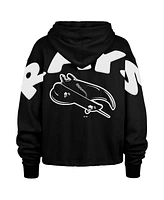 '47 Brand Women's Black Tampa Bay Rays City Connect Venice Cropped Pullover Hoodie