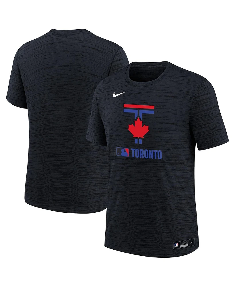 Nike Big Boys and Girls Navy Toronto Blue Jays Authentic Collection City Connect Velocity Performance T-Shirt