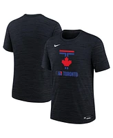 Nike Big Boys and Girls Navy Toronto Blue Jays Authentic Collection City Connect Velocity Performance T-Shirt