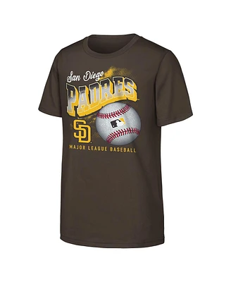 Outerstuff Big Boys and Girls Brown San Diego Padres Outta Here T-Shirt
