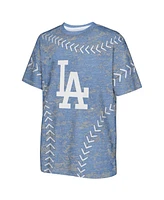 Outerstuff Big Boys and Girls Royal Los Angeles Dodgers Slide Score Bold T-Shirt