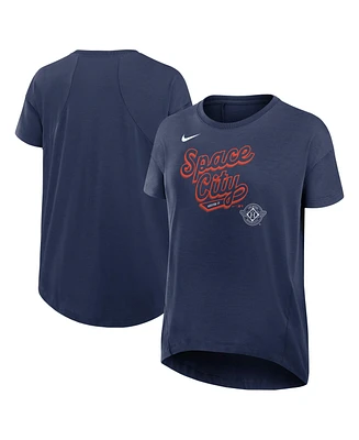 Nike Women's Navy Houston Astros 2025 City Connect Flowy Fashion Tri-Blend Performance T-Shirt
