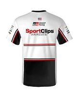 Joe Gibbs Racing Team Collection Men's White Denny Hamlin Sport Clips Uniform T-Shirt