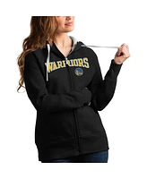 Antigua Women's Black Golden State Warriors Team Victory Full-Zip Hoodie