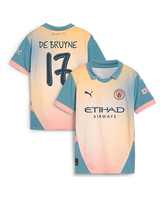 Puma Youth Kevin De Bruyne Blue Manchester City 2024/25 Fourth Replica Player Jersey