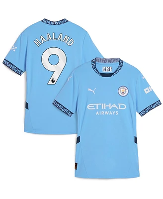 Puma Women's Erling Haaland Light Blue Manchester City 2024/25 Home Replica Player Jersey