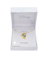 Disney Crystal Minnie Mouse Playing Tennis Pendant Necklace