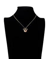Disney Cubic Zirconia Mickey Mouse Football Shaker Pendant Necklace