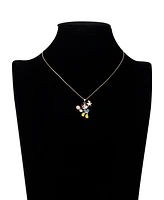 Disney Cubic Zirconia Mickey Mouse Football Charm Necklace