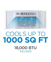 Black+Decker Window or Through The Wall Air Conditioner 18000 Btu, Ac Window Unit Cools Up to 1000 Square Feet, Window Ac Unit with Remote Control, 3