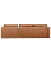 Touville 2-Pc. Leather Sectional with Chaise, Exclusively at Macy's